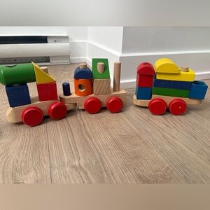 Melissa & Doug Vibrant Wooden Train Set